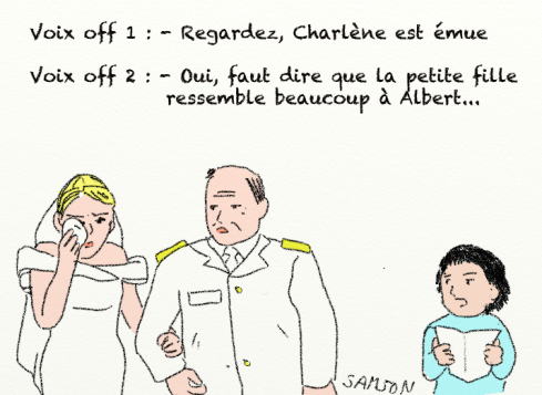 Mariage princier caricature Monaco